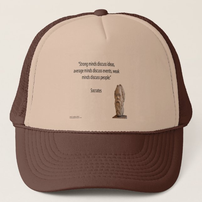 Socrates & Famous "Minds" Quote Trucker Hat (Front)