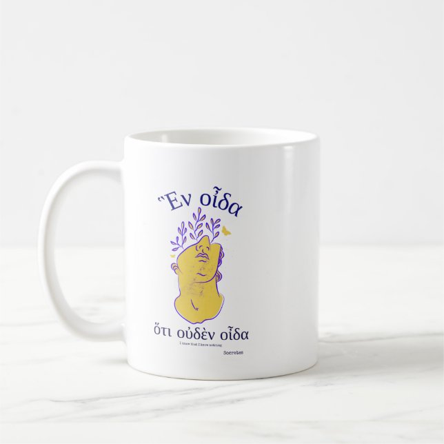 Socrates Greek Classics Philosopher Quote Coffee Mug (Left)