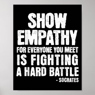 Socrates Kindness Quote Stoic Philosophy Stoicism Poster