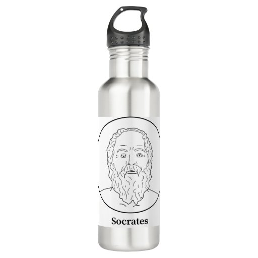 Image of Socrates Line Portrait 710 Ml Water Bottle
