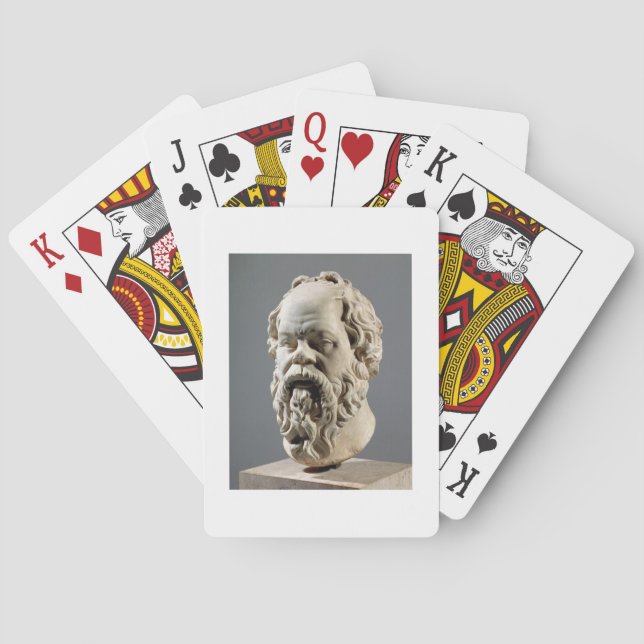 Socrates, marble head, copy from a bronze from the playing cards (Back)
