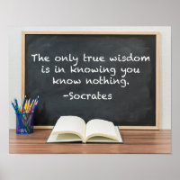 Socrates on True Wisdom Philosophy Quote
