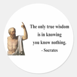 Socrates Quote 3b Classic Round Sticker