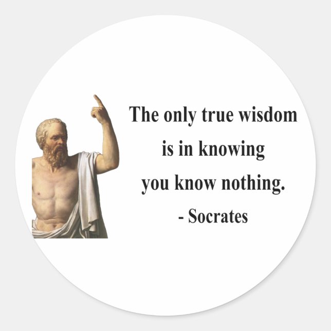 Socrates Quote 3b Classic Round Sticker (Front)