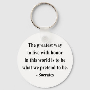 Socrates Quote 4a Key Ring