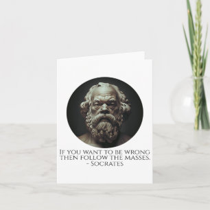 Socrates Quote On How To Be Wrong - Ancient Greek Card