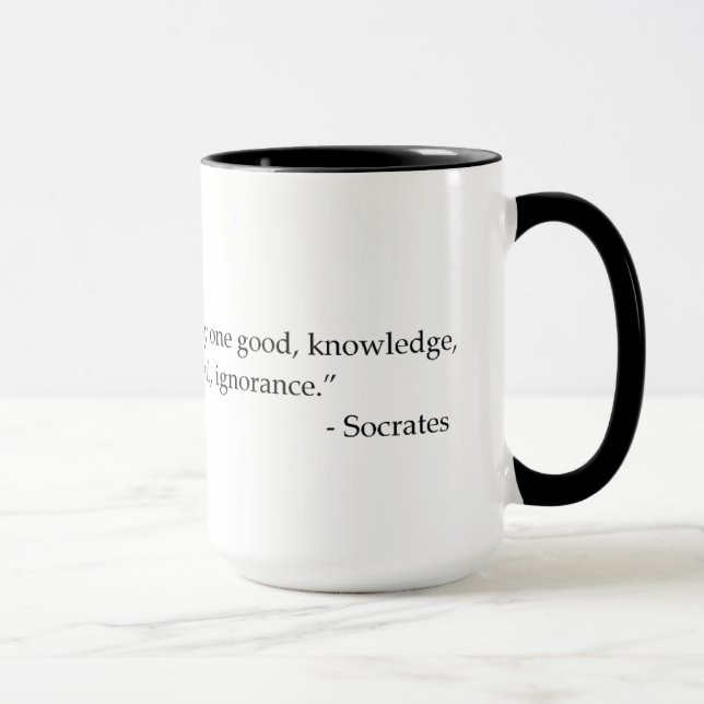 Socrates Quoteable Quote Philosophy Coffee Mug (Right)