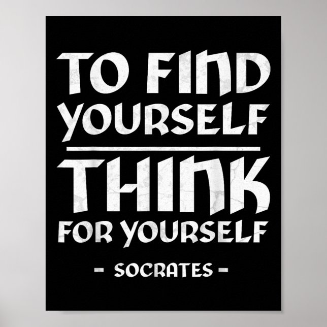 Socrates Self Awareness Stoicism Quote Greek Philo Poster (Front)