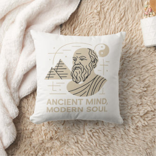Socrates Vibes Ancient Mind Modern Soul Philosophe Cushion