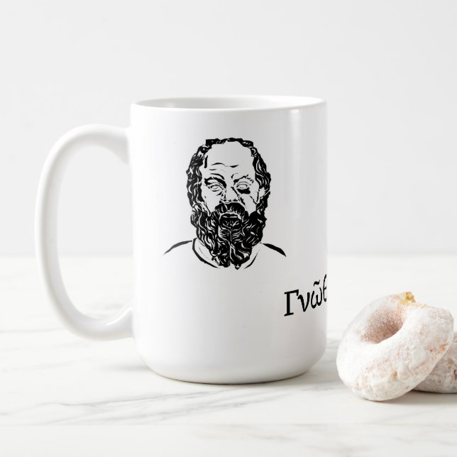 Socrates' Wisdom Coffee Mug (With Donut)