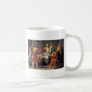 Socrates "Wisdom/Wonder" Quote Gifts Tees & Cards Coffee Mug