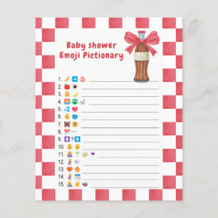 Soda bottle baby shower emoji Pictionary game