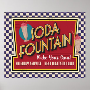 Soda Fountain Poster