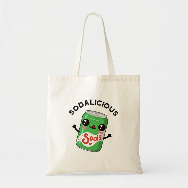 Soda-licious Funny Soda Pop Pun  Tote Bag (Front)