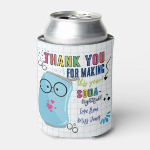 soda- lightful appreciation square sticker can cooler