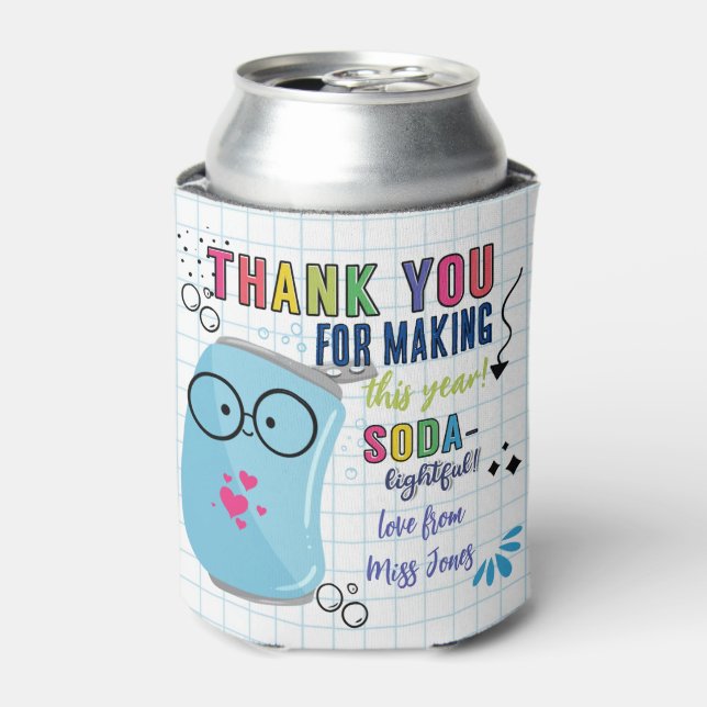 soda- lightful appreciation square sticker can cooler (Can Front)