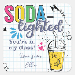 soda -lightful  square sticker