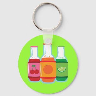 Soda Pop Bottles Key Ring