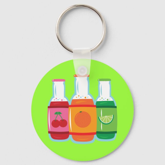 Soda Pop Bottles Key Ring (Front)