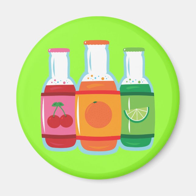 Soda Pop Bottles Magnet (Front)