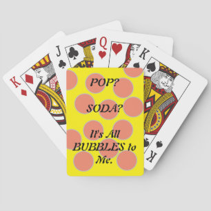 Soda pop bubbles playing cards