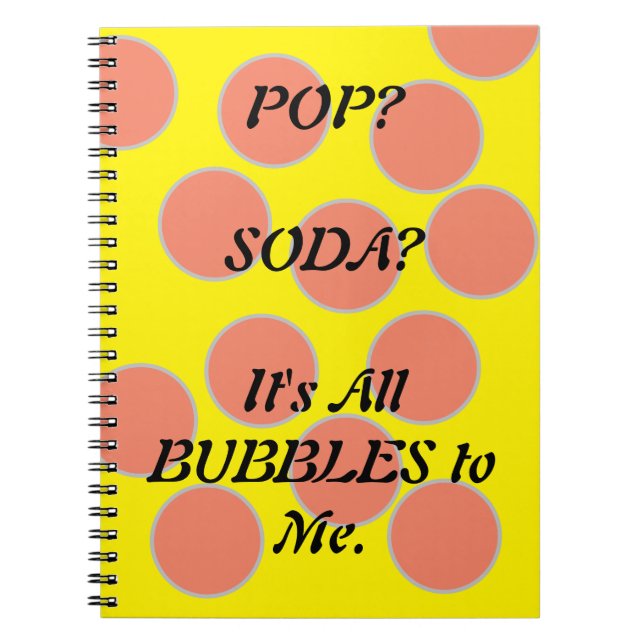 Soda pop bubbles Spiral Photo Notebook  (Front)