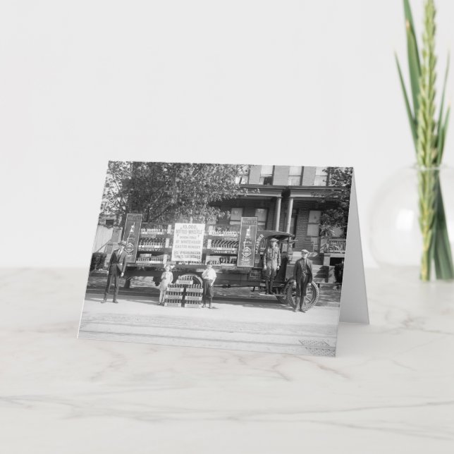 Soda Pop Delivery Truck, early 1920s Card (Front)