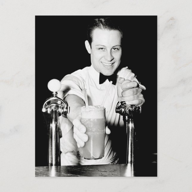 Soda Shop, 1936 Postcard (Front)