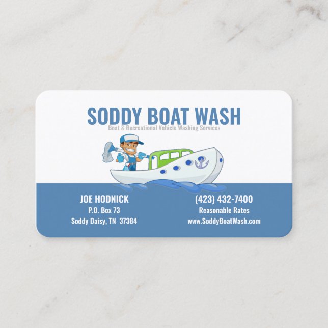 Soddy Boat Wash Business Card (Front)