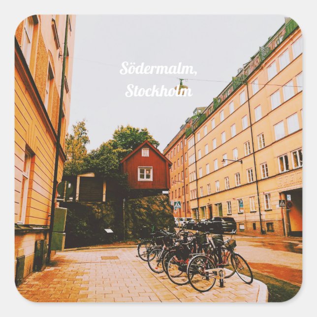 Södermalm, Stockholm, Sweden Square Sticker (Front)