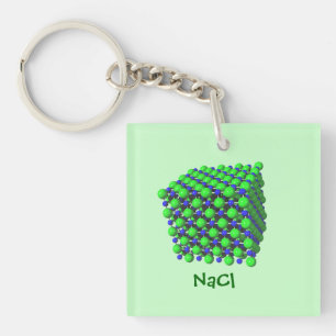 Sodium Chloride Molecular Model key chain