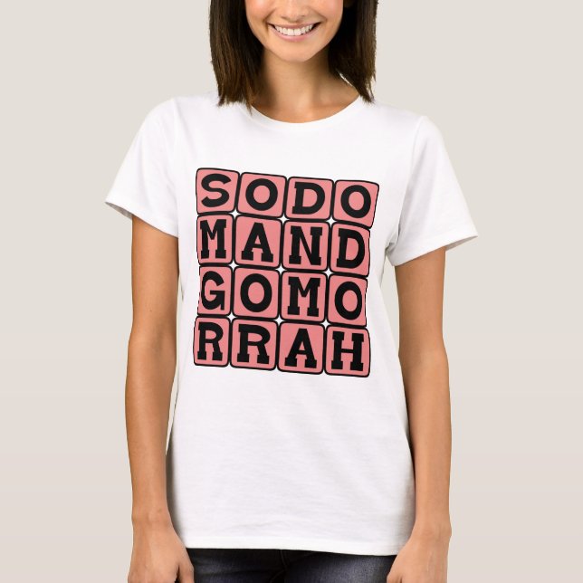 Sodom and Gomorrah, Original Sin Cities T-Shirt (Front)