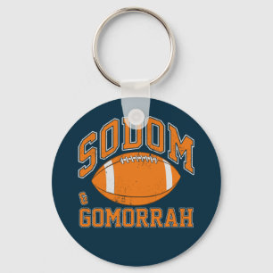 Sodom & Gomorrah Vintage Athletic LGBT Key Ring