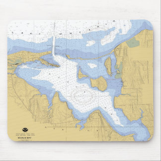 Sodus Bay NY Nautical Harbour Chart Mousepad