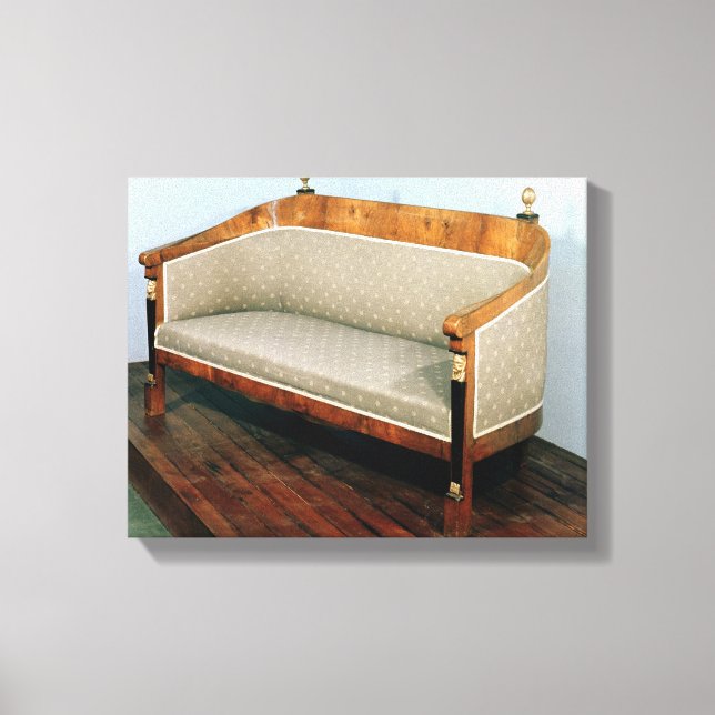 Sofa, Biedermeier style, c.1820 Canvas Print (Front)
