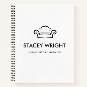 Sofa black silhouette upholstery white notebook