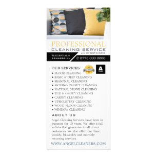 Sofa Cushions, Cleaning Service Price List Rack Card