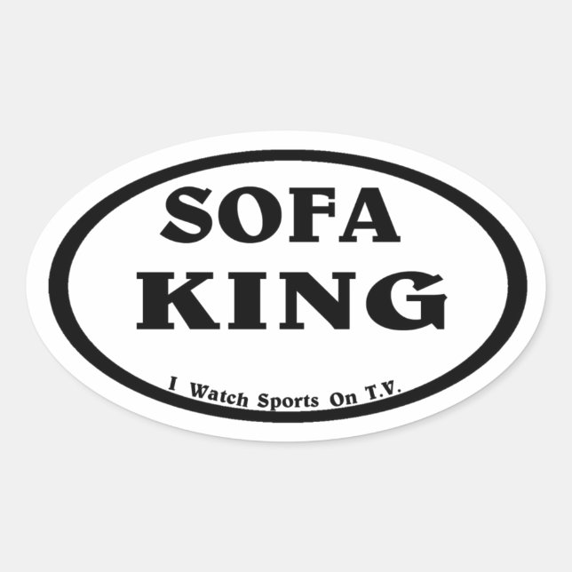 Sofa King, Nonrunner . Oval Sticker (Front)