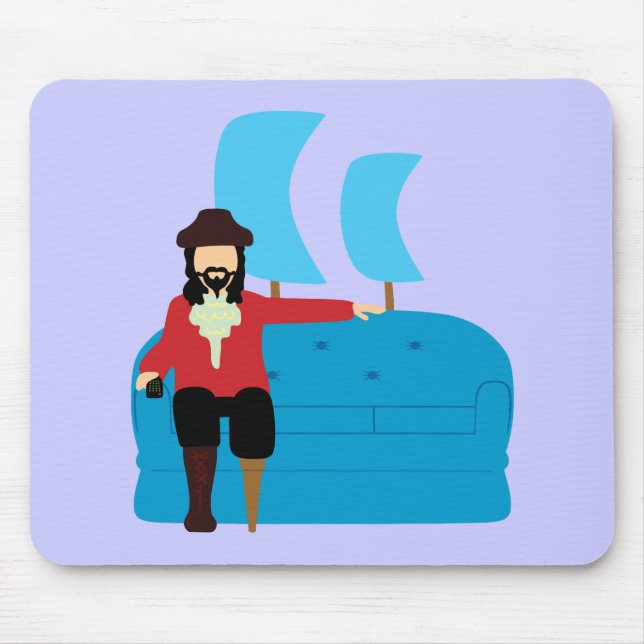 Sofa Pirate Mouse Mat (Front)