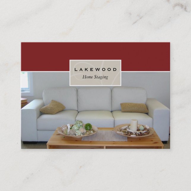 Sofa Staging / Stager Photo Business Card (Front)