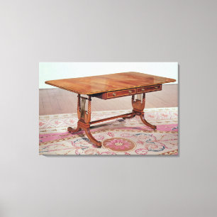 Sofa table with harp legs by Thomas Canvas Print