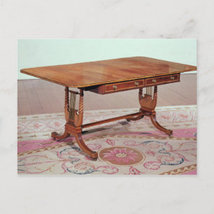 Sofa table with harp legs by Thomas Postcard