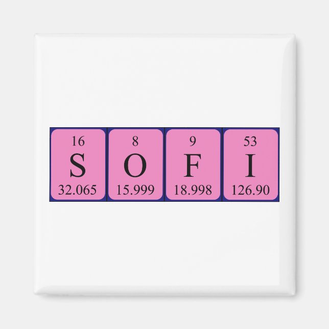 Sofi periodic table name magnet (Front)