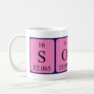 Sofi periodic table name mug