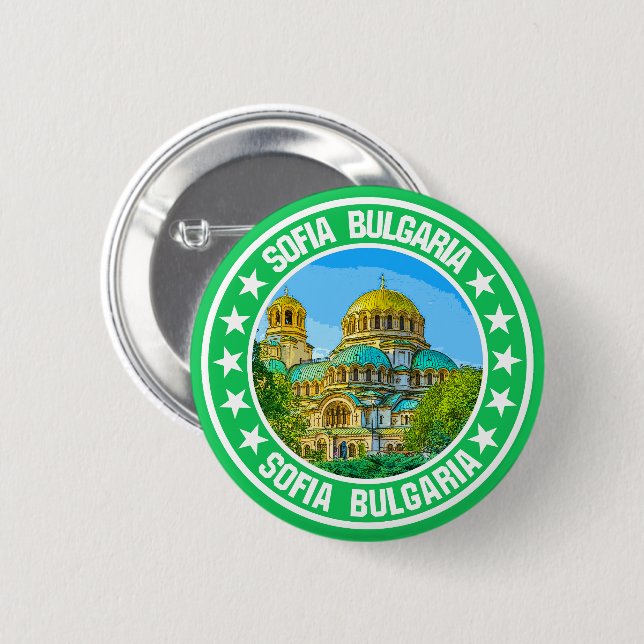 Sofia Bulgaria                                     6 Cm Round Badge (Front & Back)