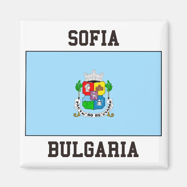 Sofia Bulgaria Flag Magnet (Front)