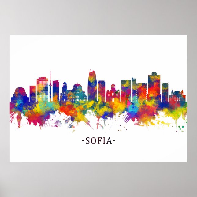 Sofia Bulgaria Skyline Poster (Front)