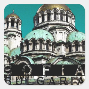 Sofia Bulgaria Souvenir Square Sticker