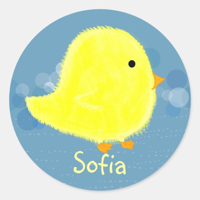 Sofia Cute Personalised Easter Stickers (Front)