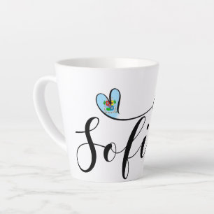 Sofia Flag, I Heart Sofia, Bulgaria Latte Mug
